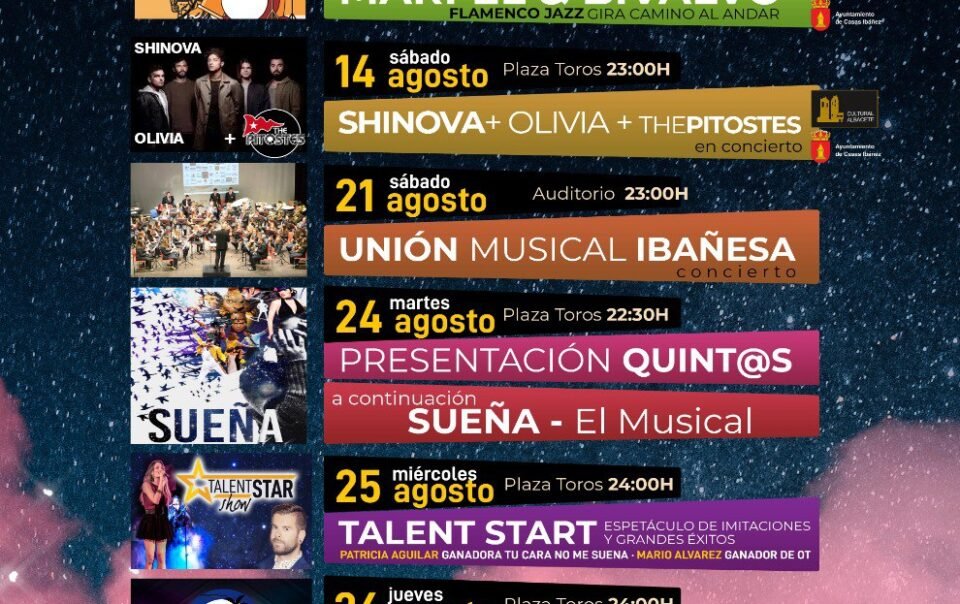 Actividades culturales de agosto en Casas Ibáñez